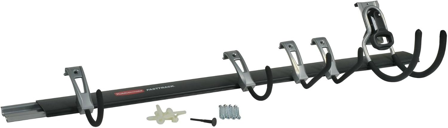 RUBBERMAID 1784415 48" Fast Track Rail,Satin Nickel/Black,Individual: Home & Kitchen