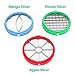 Vremi Apple Slicer and Corer - 3 in 1 Apple Slicer Potato Slicer Cutter for French Fries and Mango Slicer Corer - 8 Apple Wedge Slices or 36 Potato Slices Interchangeable Stainless Steel Metal Blades