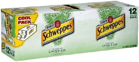 Schweppes Ginger Ale Diet 12 Oz Cans (Pack of 2)