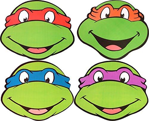 Kids Stars Teenage Mutant Ninja Turtles - Multipack - Card Face Masks