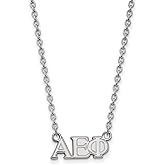 LogoArt Sterling Silver Alpha Epsilon Phi Medium Pendant Necklace with 18 Inch