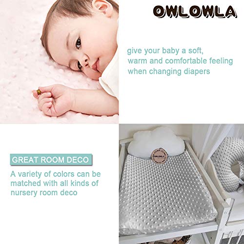 Owlowla Changing Pad Cover, Soft Minky Changing Table Cover Wipeable