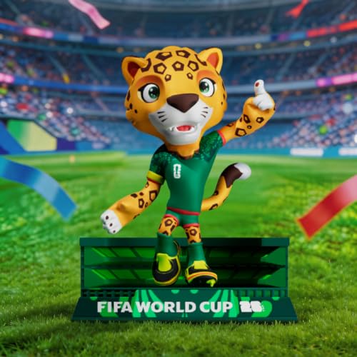 Sanyetral FIFA 2026 Copa Mundial Oficial Licenciada Conjunto de Figurinas de Mascotas de 3 con Caja de Exhibición (Maple, Clutch y Zayu), Figura de Modelo de Mercancía Oficial para Coleccionistas