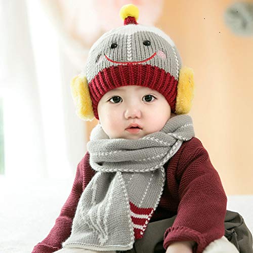 Amazon Com 2pcs Set Winter Baby Hat And Scarf Cute Crochet Amazon Com 2pcs Set Winter Baby Hat And Scarf Cute Crochet