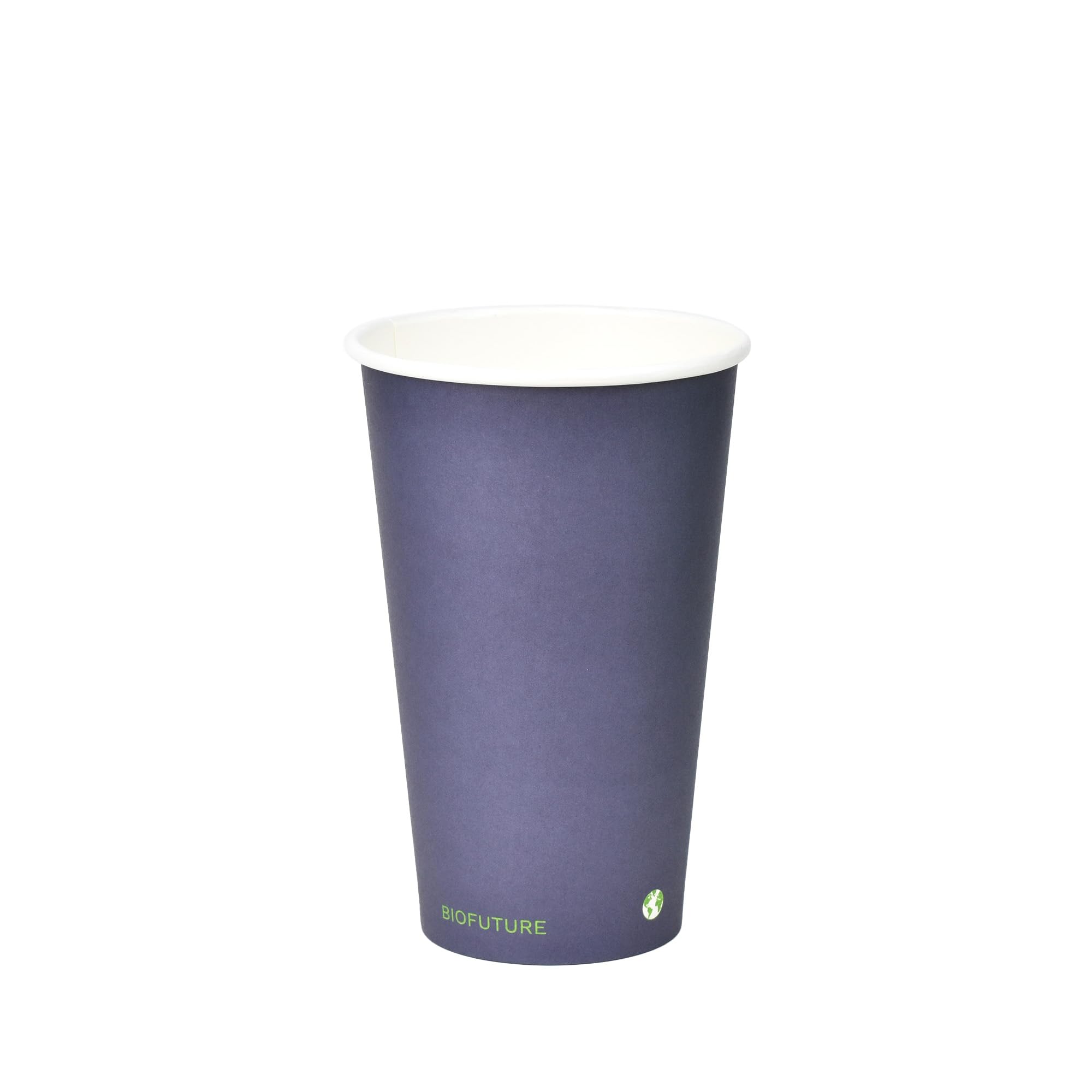 BIOFUTURE Disposable Paper Cups – 100% Compostable & Biodegradable 16 Ounce Party Cups for Weddings, Birthdays & Events, Sustainable Cold Drink Party Supplies – 50 Pack, Blue, 16oz