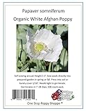 100 Organic White Afghan Poppy Seeds Papaver Somniferum