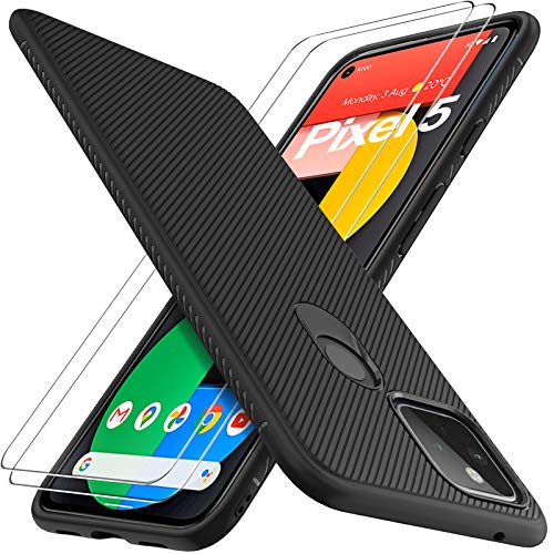 GESMA for Google Pixel 5 Case, [1 Case+2 Screen Protectors] [Touch