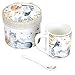 Bits and Pieces - 10 OZ Cat Mug with Teaspoon - Coffee and Tea Mug Comes in Beautiful Gift Box