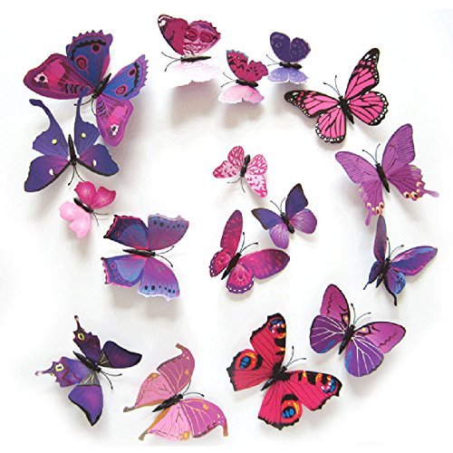 12PCS 3D PVC Magnet Butterflies DIY Wall Sticker Home Decor New Arrival Butterflies Wall Decor Sticker Pegatinas De Pared