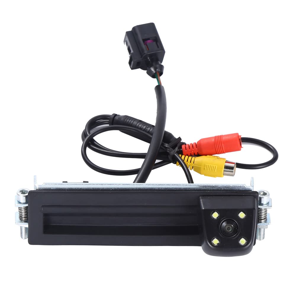 HD Parking Aid Trunk Handle Reversing Camera with Microswitch Replacement for VW Passat Variant 3B5 3B6 3BG Tourer Polo Classic Stufenheck 6KV2 9A2 9N4/3B9827566D/3B9827566A/3B9827566C/3B9827566B