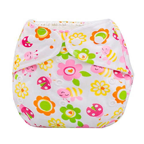 Baby Summer Diaper, Misaky Cover Adjustable Reusable Washable Nappy (Free Size, C)