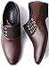 Marino Oxford Dress Shoes for Men - Formal Leather Mens Shoes - Brown - Side Lace - 8.5 D(M) US