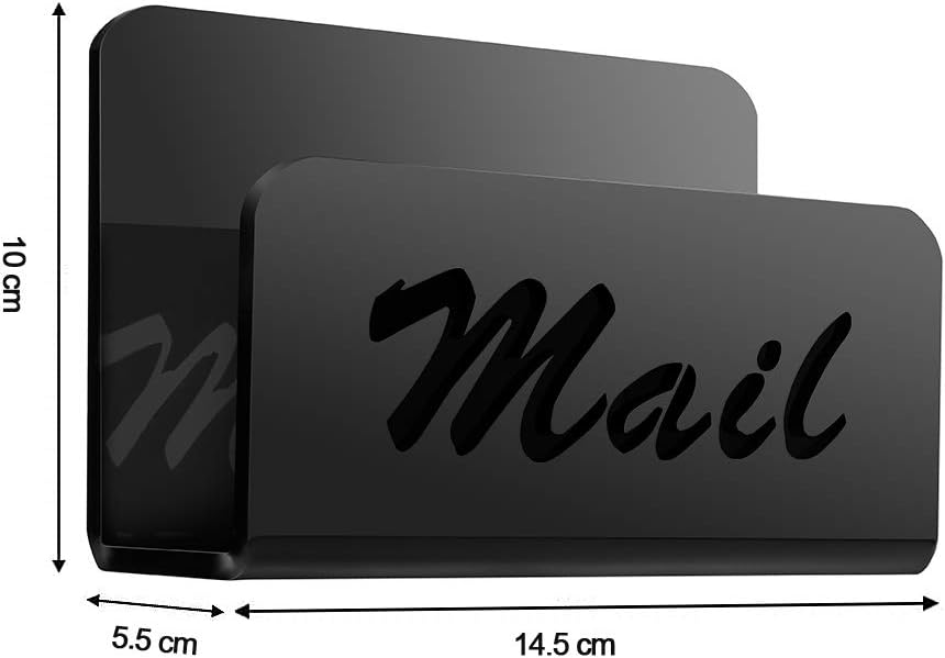 Kitchen Counter Organizer Mail Holder in Black Color Mail Organizer