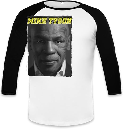 Mike Tyson Portrait Unisex Baseball Shirt X-Large : Amazon.co.uk: Clothing