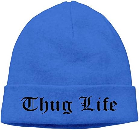 Raining Sunlight Unisex Cool Thug Life Text Graphic Casual Flexible Winter Hats/Ski Cap/Beanie/Skully Hat Cap