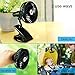 LingsFire Rechargeable Battery Clip on Fan Mini Desk Fan Clip and Table Fan Handheld Outdoor Fans Personal Fans Adjustable Head, 3 Speeds - USB or Battery Powered (Black)