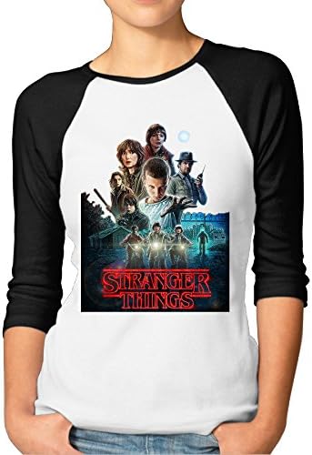 Stranger Things Movie Logo Women Ladies'raglan Shirts Funny Baseball Tee