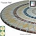 TableMagic 2 Pack of 2 Fitted Vinyl tablecloths (tablecovers, Table Covers)-Tuscan Tile Mosaic for a Magical Transformation of 36