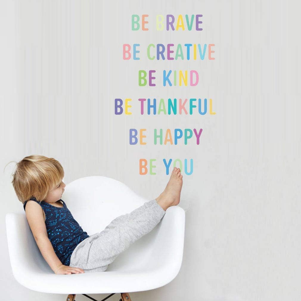 Colorful Inspirational Lettering Quote Wall Decal,Motivational Phrases Wall Stickers-Be Kind - Image 4