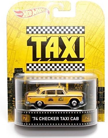 1974 Checker Taxi Cab Taxi Hot Wheels 2015 Retro Series 1/64 Die Cast Vehicle by Hot Wheels
