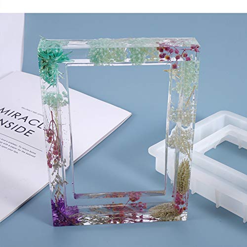 SSEE UV Epoxy Transparent Resin Frame Mould Silicone Love Silicone