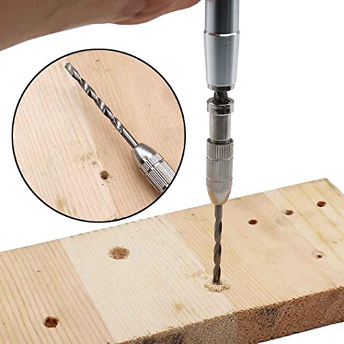 Tsmile 19 Pcs HSS High Speed Steel Diamond Drill Bit Set Coated Twist 1.5mm-10mm (Silver)