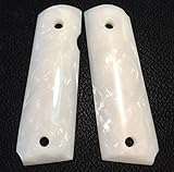 1911 Grips by Dan Eagle Full Size, Government, Commander Simulated White Pearl Custom Grips Free Screws