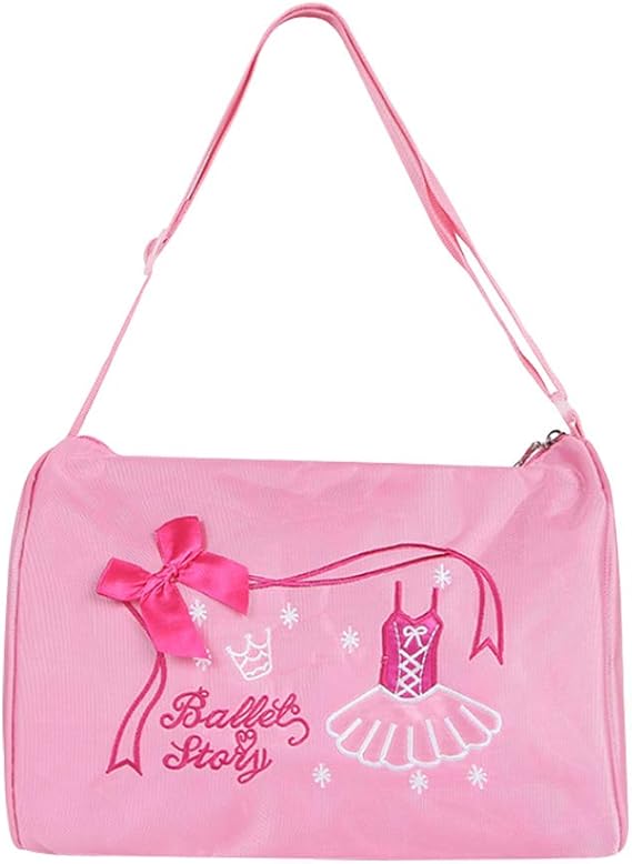Belegao Kinder Tanztasche Girls Dance Bag Madchen Personalisierte Ballett Gymnastik Tasche Sport Kit Tasche Tanzschuh Lagerung Rucksack Einstellbare Backpack Geburtstagsgeschenk Rosa Rose Sport Outdoor Freizeitzubehor Sport Freizeit