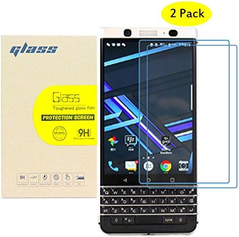 [2 Pack] Blackberry KEYone Screen Protector , Bixshell Tempered Glass Screen Protector, Explosion Protection &amp; Anti-Bubble Smooth Protective Glass Film for BlackBerry KEYone