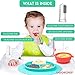 6PC Silicone Baby Feeding Set - Silicone Bowl and Silicone Plates - Suction Silicone Bowl and Dishes for Toddler - Toothbrush for Toddlers'