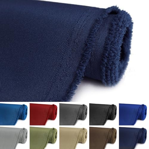 Waterproof Canvas Fabric by The Yard 600D Upholstery 58x180in Navy Blue at Amazon