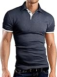 Grin&Bear Slim Fit contrast Poloshirt Polo, grey, XXL, GB160