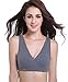 CAKYE Women's Nursing Tank Sleep Bra For Nursing And Maternity (Small/ 34B,34C,34D, Black + Deep Grey + Nude (3Pcs))