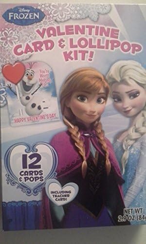 Disney Frozen Valentine Card & Lollipop Kit 12 Ct