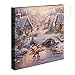 Thomas Kinkade Studios Mickey and Minnie Sweetheart Holiday 14 x 14 Gallery Wrapped Canvas