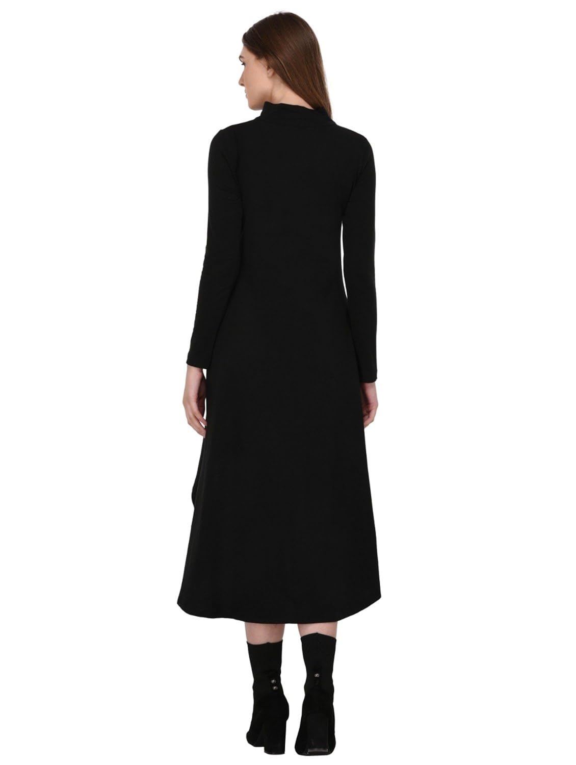 rigo black high low dress for women