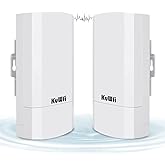KuWFi 2-Pack 300Mbps Wireless Bridges, Wireless Outdoor CPE WiFi Bridge Kit Point to Point Wireless Access Point 2.4G Interne