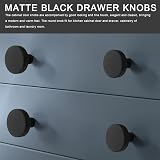 WAenZeeNH 4x 30mm Round Flat Black Cabinet Knobs Drawer Pulls Aluminum Alloy view 7