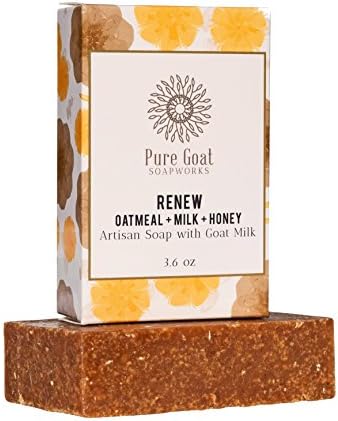 Pure Goat Soapworks Renew Oatmeal + Milk + Honey Goat Milk Soap