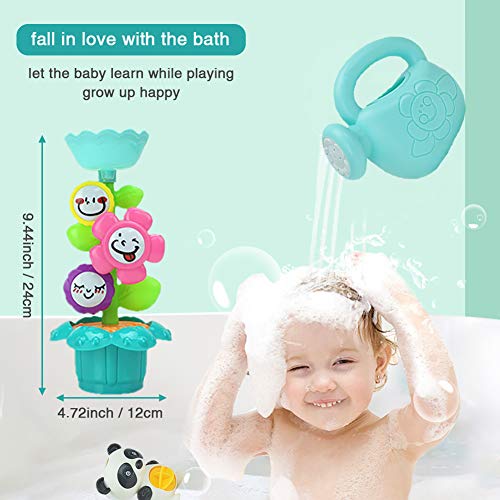 Pveath Bath Toy for Toddlers Babies Music Waterfall Sprinker , Environmentally and Non-Toxic Beach Bath Fountain Toy . (Panda)