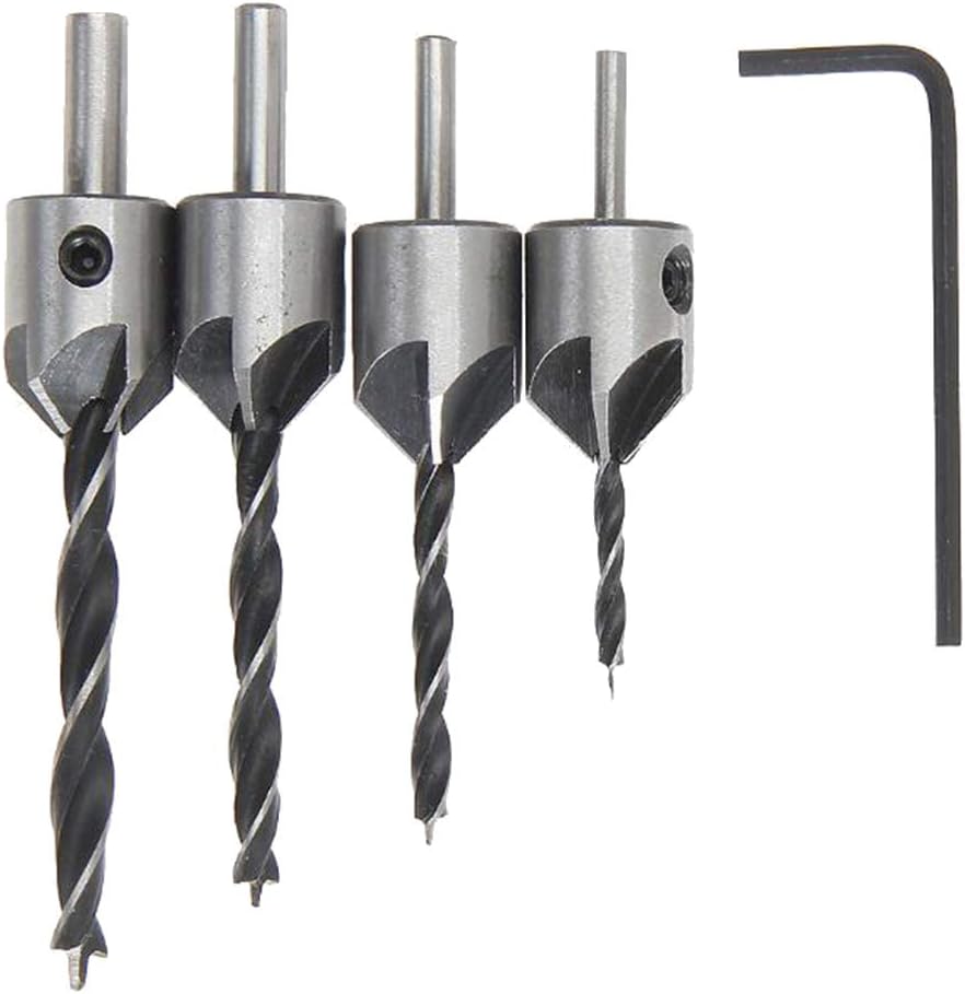 Amazon ZkinC Drill Bits 5Pcs Countersink Set Reamer Woodworking 