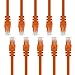 GEARit Cat 6 Ethernet Cable (10-Pack 3 Feet) Cat6 Network Patch, 10Gbps, RJ45, Snagless Cord, Gold-Plated Connectors, Internet for PC, TV, Tablet, Router, Printer, Servers, IT Data Center - Orange