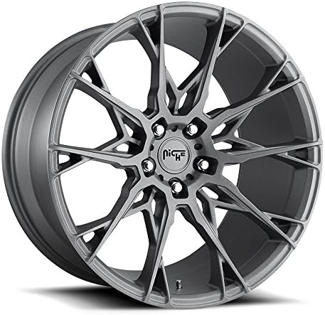 18x8.5 Niche Sport Series Staccato M182 Wheel 35mm CONICAL Lug Type 5x120 GD -Matte GD -Matte GUN