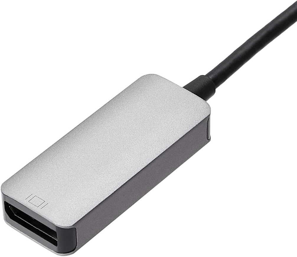 Amazon Basics Aluminum Uni-Directional USB-C (Source) to DisplayPort (Display) Adapter (4K@60Hz), Thunderbolt 3 Compatible, Grey - Image 4