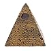 YDZN Aquarium Ornament Decor Fish Tank Resin Egyptian Pyramid Rockery Hiding Cave -L