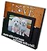 Spiretro 4 x 6 inch Memorial Pet Dog and Cat Wood Picture Frame with Easel & Plexiglass, Tabletop Display or Wall Mounting Decor, Metallic Blond Patina and Espresso Black Photo Frame