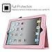 Fintie Folio Leather Case for iPad 2/The New iPad - Built-in Magnet for Sleep/Wake Feature - Pink