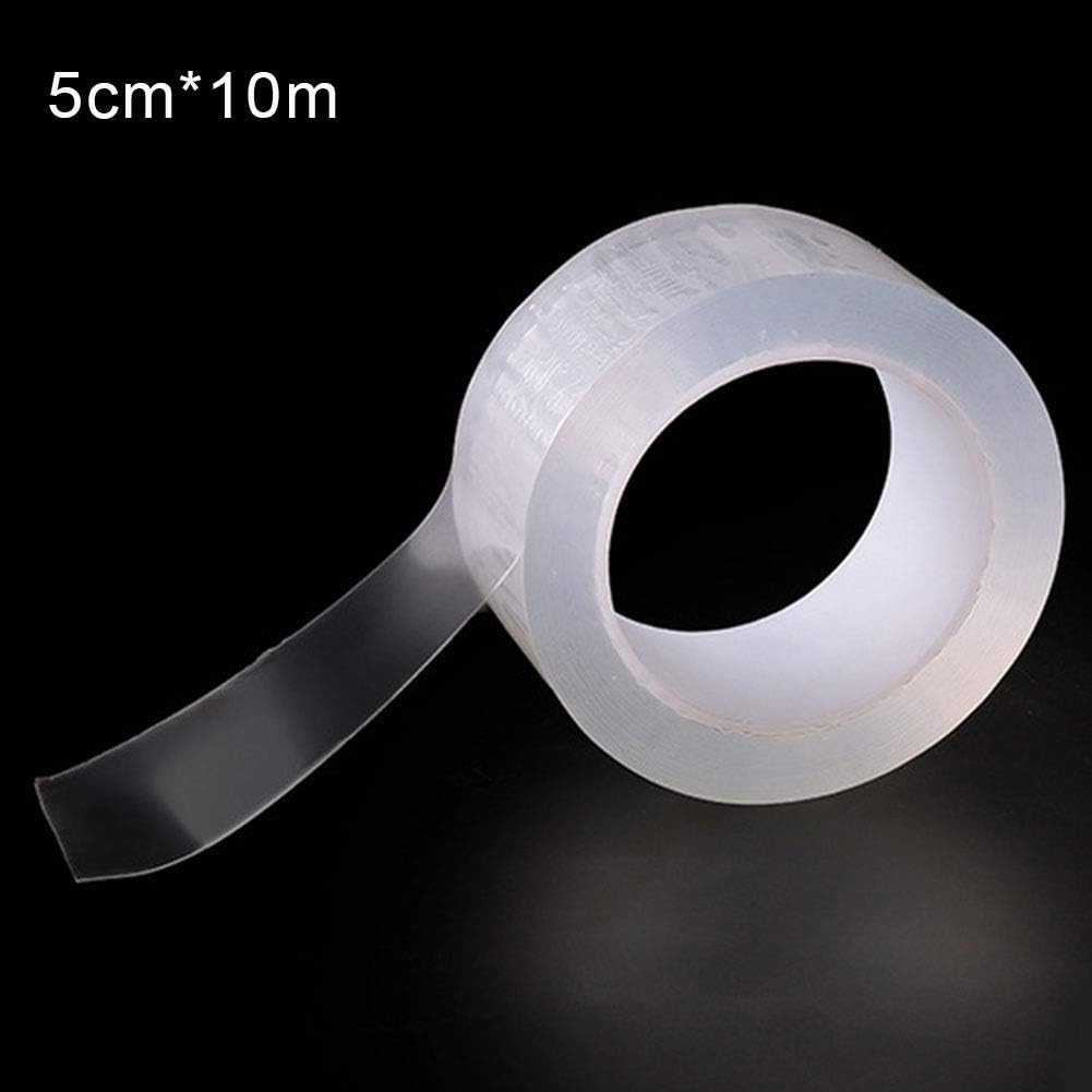 Ganquer Self Adhesive Waterproof Moldproof Sealing Strip Door Transparent PVC Bathroom(5cm X 10m)