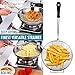 Set of 5.5 Inch Stainless Steel Asian Spider Strainer and 4 Inch Fine Mesh Skimmer Wire Scoop Food Fryer Spoon to Drain Pasta Deep Fry Skimmer Oil