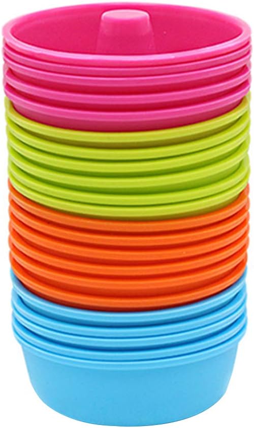 jemous Silicone Muffin Cup,Silicone Cup Cupcake Cup,Muffin Moulds for Cakes, Reusable Non-Stick Non-Toxic Rainbow Colors Cake Storage Container for DIY Pary Home Cooking Tool